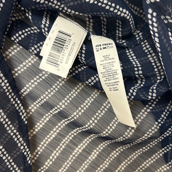 Navy and White Polka Dot Blouse - Picture 3 of 3